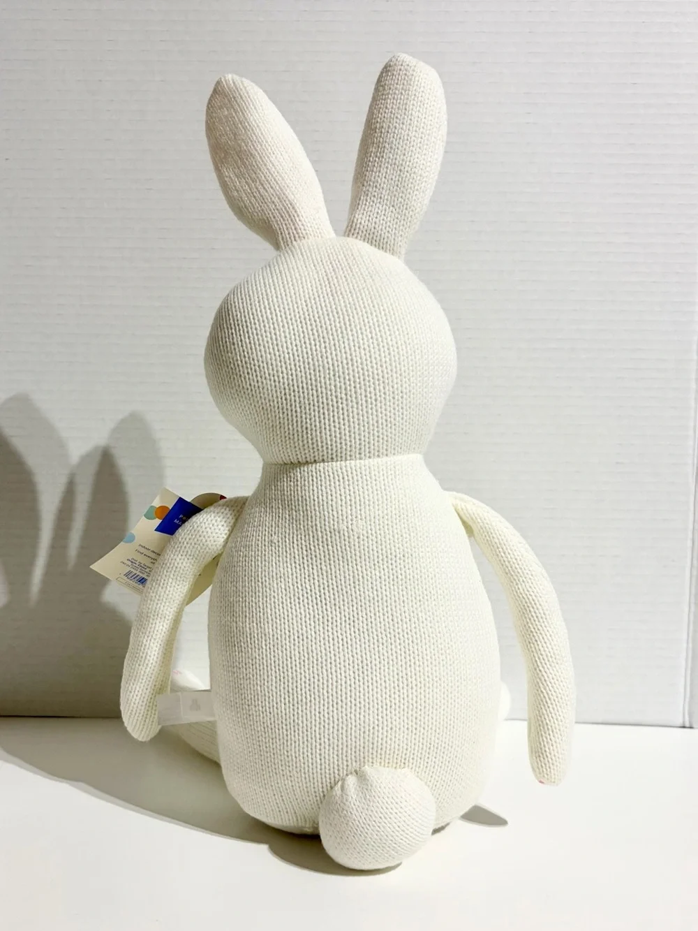 Set 2 Easter Bunny Rabbit Shelf Sitter Knit White Green Tan Spritz Target NEW